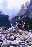 Attraversamento del torrente nei pressi del Rif. Croz.