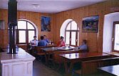 Sala degli ospiti del Rif. Pedrotti.
