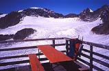 Panorama verso la Cima di Malavalle dalla terrazza del Rif. Gino Biasi