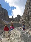 La Forcella del Nevaio, il cielo inizia a coprirsi