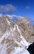 Panorama verso il Passo del Principe dal sentiero del Passo Antermoia