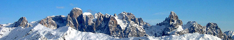 Il Gruppo delle Pale di San Martino dalla Cima Paradisi.