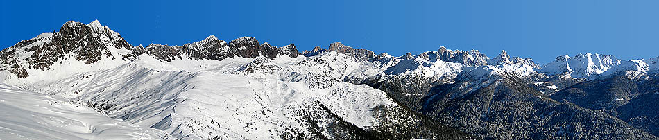 Panorama: dalla Cima di Cece alle Pale di S.Martino