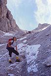 Ripida discesa dalla Forcella della Roa