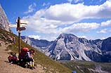 Forcella Pana, panorama sul versante Seceda delle Odle