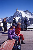 Sulla terrazza del Rifugio Torino. 