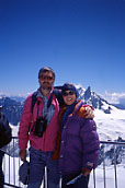 Panorama dalla terrazza dell'Aiguille du Mid.