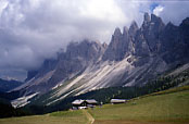 Rif. Malga Brogles mt. 2045, sullo sfondo le Odle.