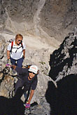 Andrea e Leda sulle corde della Val Setus.