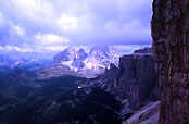 Panorama verso il Passo Sella.