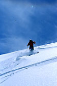 In azione sulla neve polverosa...