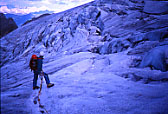 Scendendo sul Ghiacciaio della Marmolada.