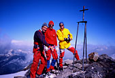 Bepi, Luciano e Lele sul Picco dei Tre Signori