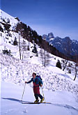 Valanga di fondo sul versante sud della Cima Gr�gola.