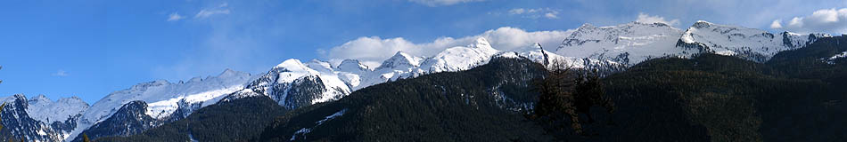 Panorama pomeridiano dai pressi di Paneveggio